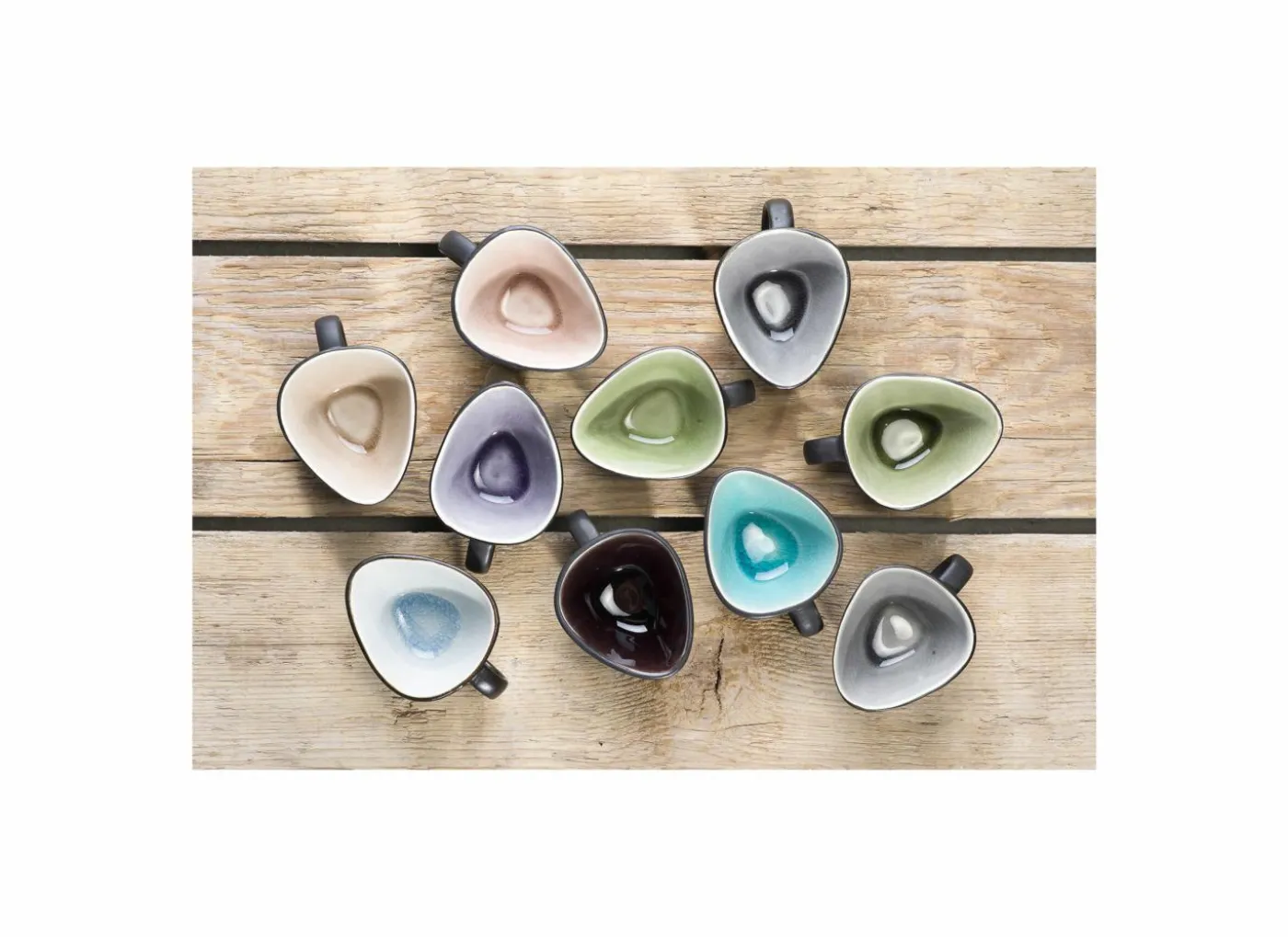 Schaal Streetfood festival 7,5x6,8cm - keramiek - multicolor