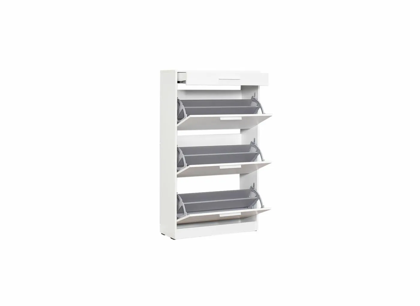 Schoenenkast Bagan 75x29x128cm - melamine - wit