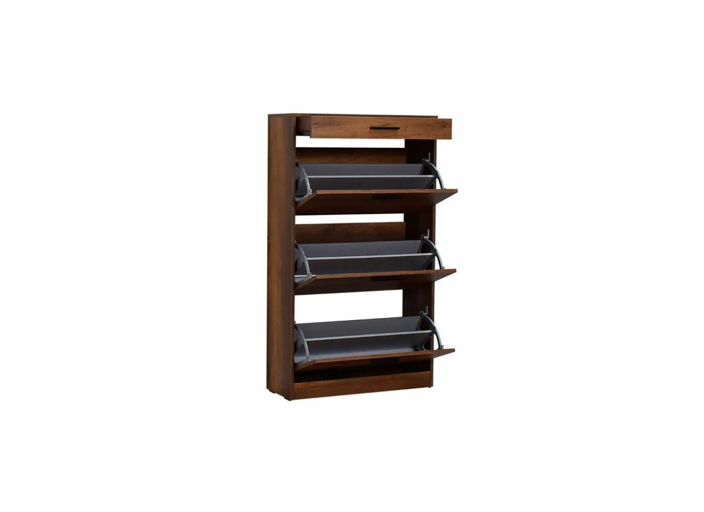 Schoenenkast Bagan 75x29x128cm - melamine - walnoot bruin