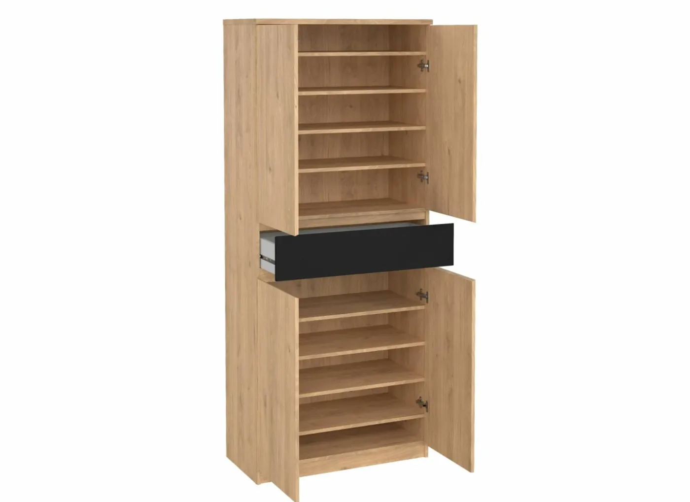 Schoenenkast Naia 80x40x192cm - decor - jackson hickory bruin