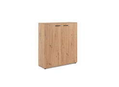 Schoenenkast Satos 100x34x110cm - melamine - artisanale eik