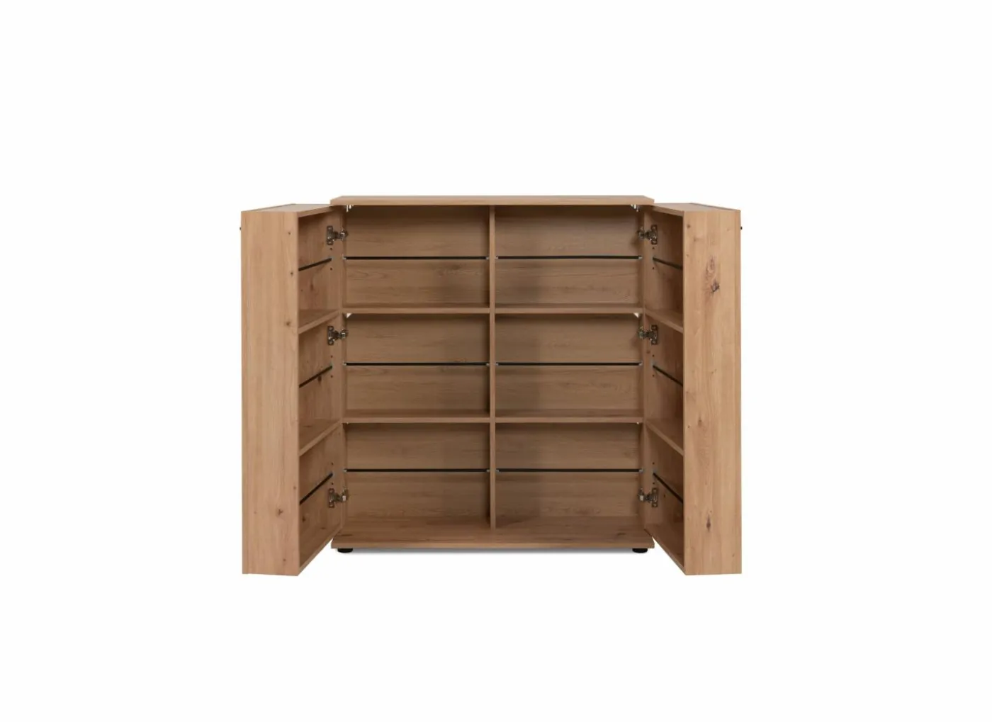 Schoenenkast Satos 100x34x110cm - melamine - artisanale eik