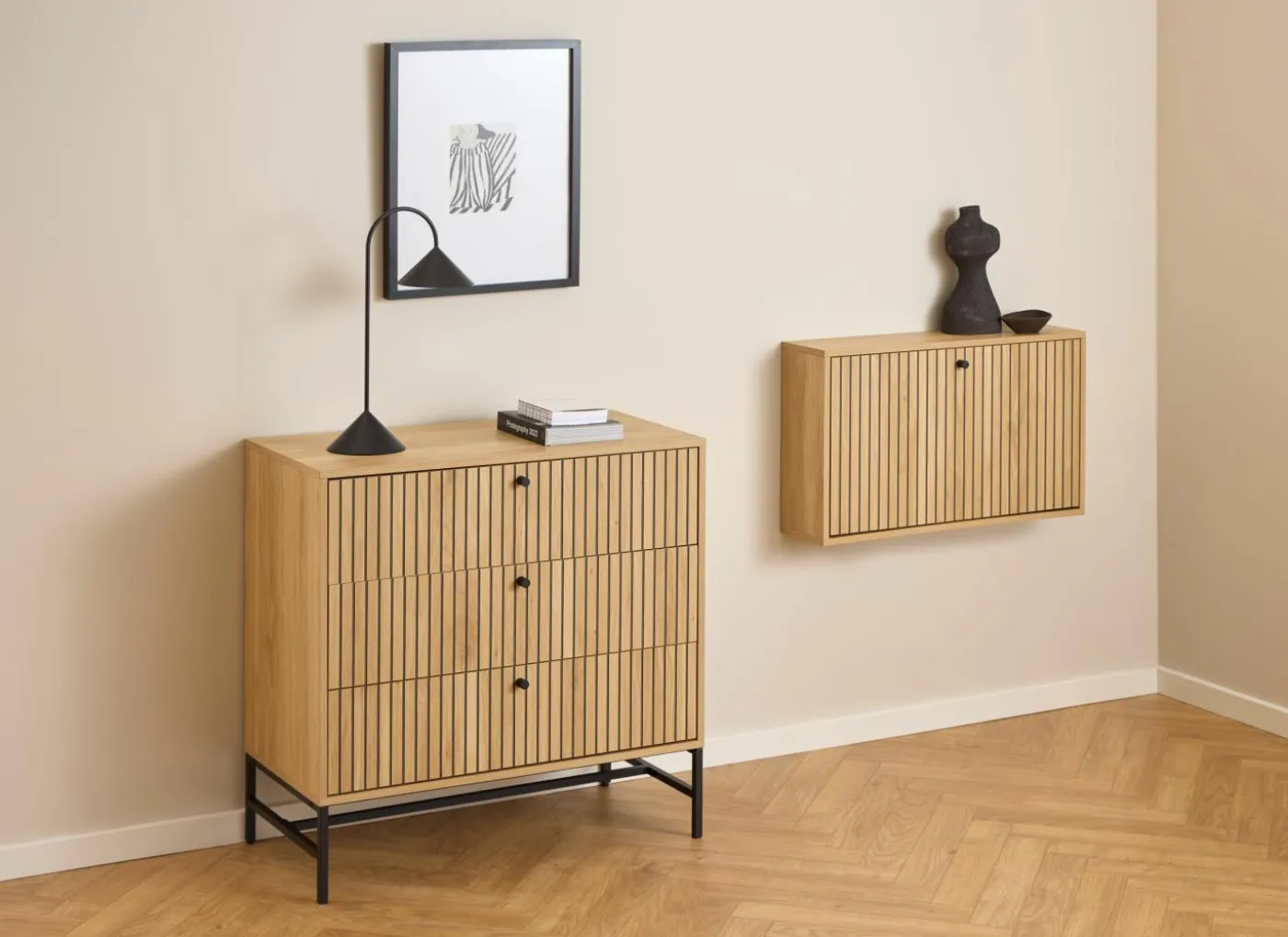 Schoenenkast 72x17x43cm - decor - bruin