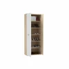 Schoenenkast 69x179x35cm - decor - eik & wit