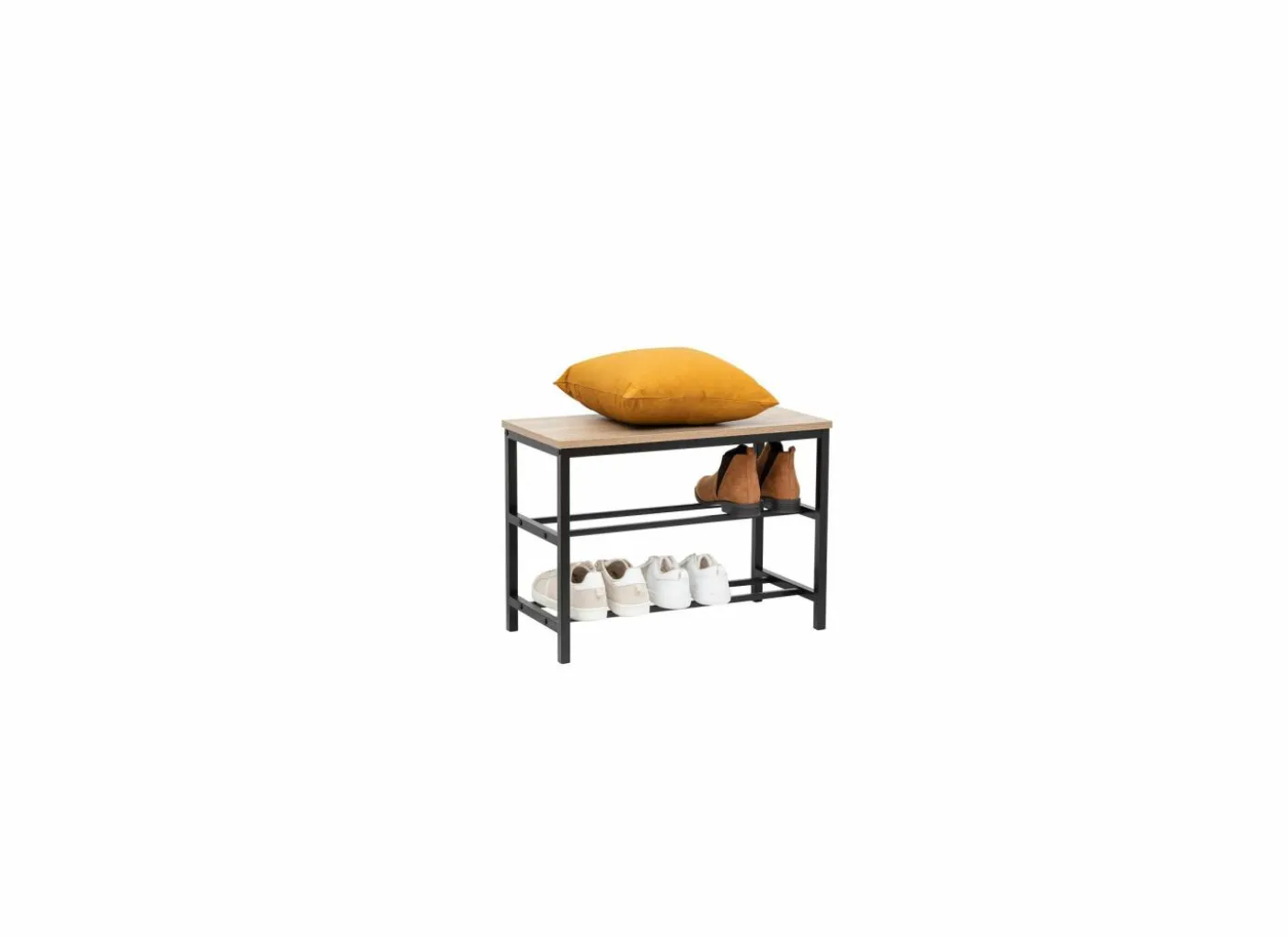 Schoenenrek Aliaj 63x30x45cm - decor - zwart