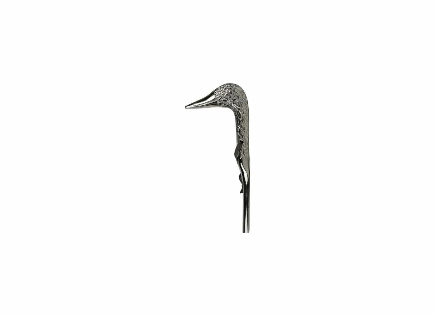 Schoenlepel Eend H56cm - aluminium - zilver