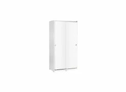 Schuifdeurkast Auckland 94cm - melamine - wit