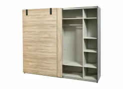 Schuifdeurkast 245cm - decor - Franse eik