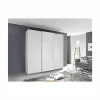 Schuifdeurkast 203cm - decor - wit