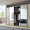 Schuifdeurkast 322cm - decor - grafiet & champagne
