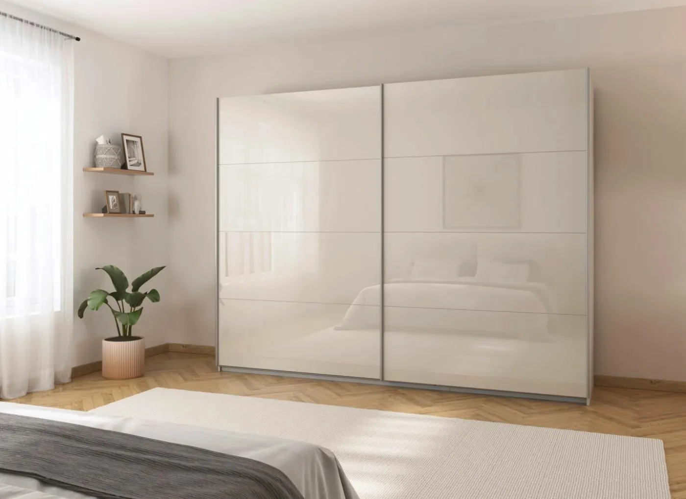 Schuifdeurkast 226cm - decor - champagne