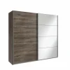Schuifdeurkast Easyplus 225cm - decor - donkerbruin