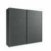 Schuifdeurkast Easyplus 225cm - decor - grafiet