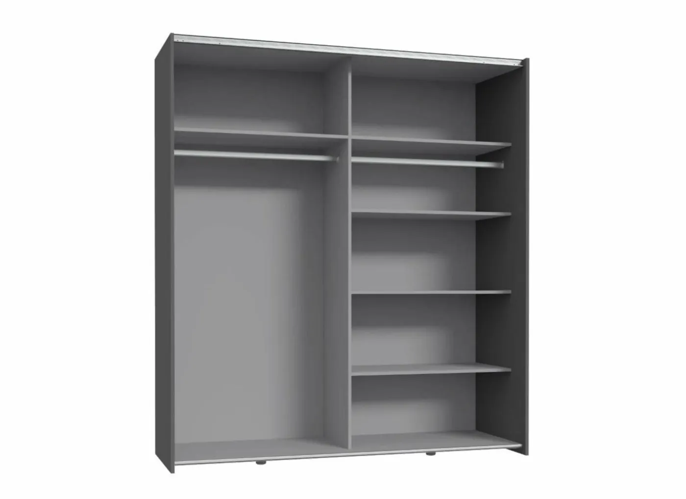 Schuifdeurkast Kaikais 170cm - decor - donkergrijs