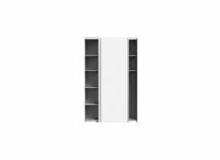 Schuifdeurkast Ozzula 120cm - decor - wit