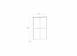 Schuifdeurkast Ozzula 120cm - decor - old wood vintage & beton