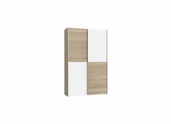 Schuifdeurkast Ozzula 120cm - decor - sonoma eik & wit