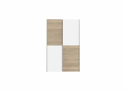 Schuifdeurkast Ozzula 120cm - decor - sonoma eik & wit