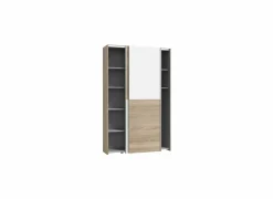 Schuifdeurkast Ozzula 120cm - decor - sonoma eik & wit