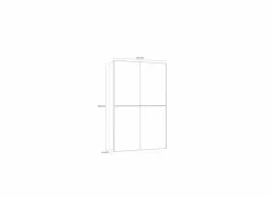 Schuifdeurkast Ozzula 120cm - decor - sonoma eik & wit