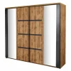 Schuifdeurkast Pauline 217cm - decor - donkerbruin