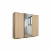 Schuifdeurkast Tessa 250cm - melamine - zand eik