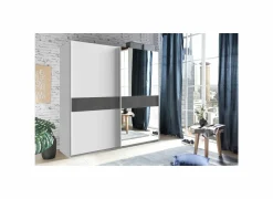 Schuifdeurkast Weimar 180cm - decor - wit & grijs