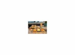 Serveerplank met 4 kommen 31x21,5cm - keramiek - multicolor