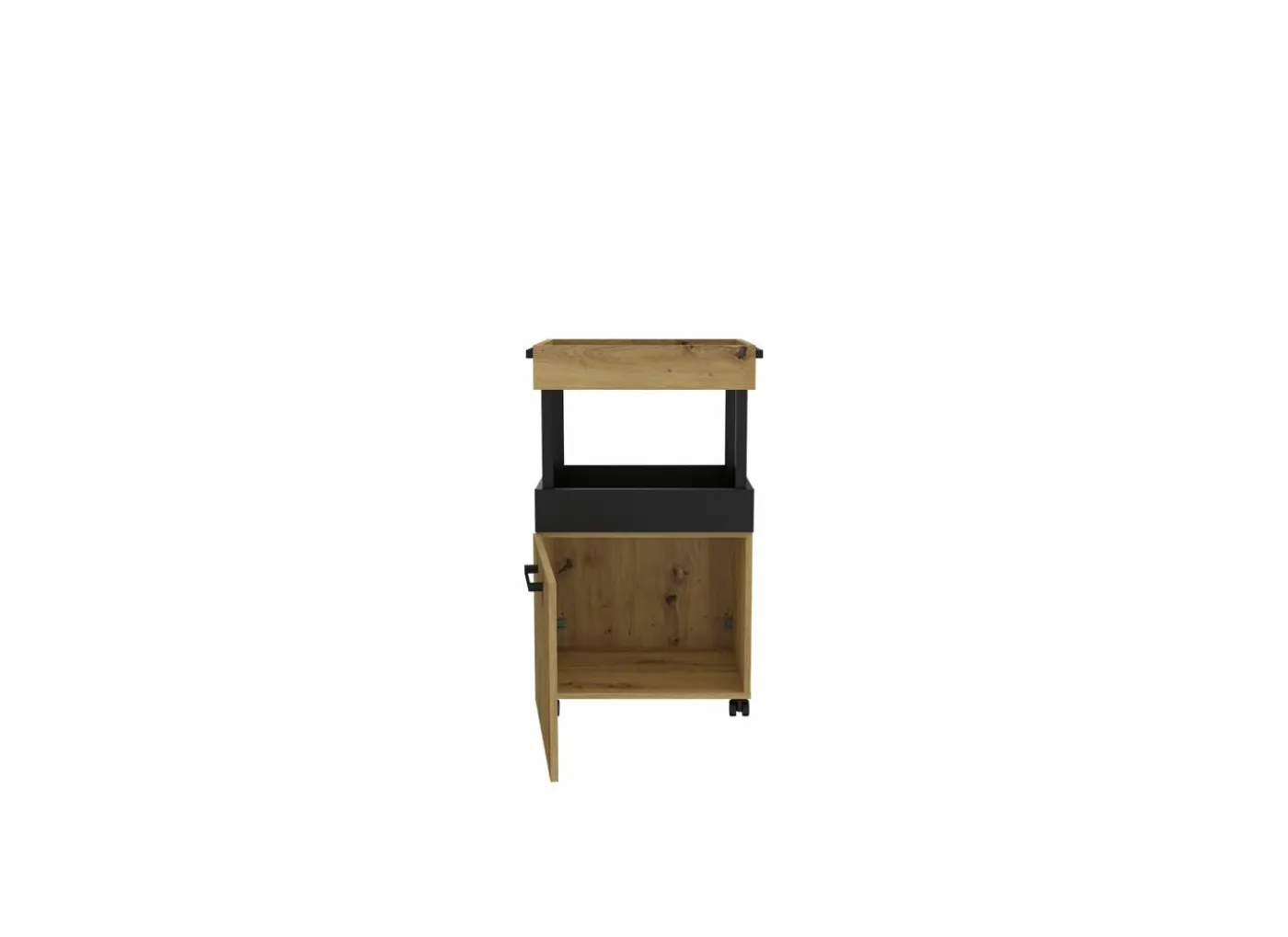 Serveerwagen 50cm - decor - artisanale eik