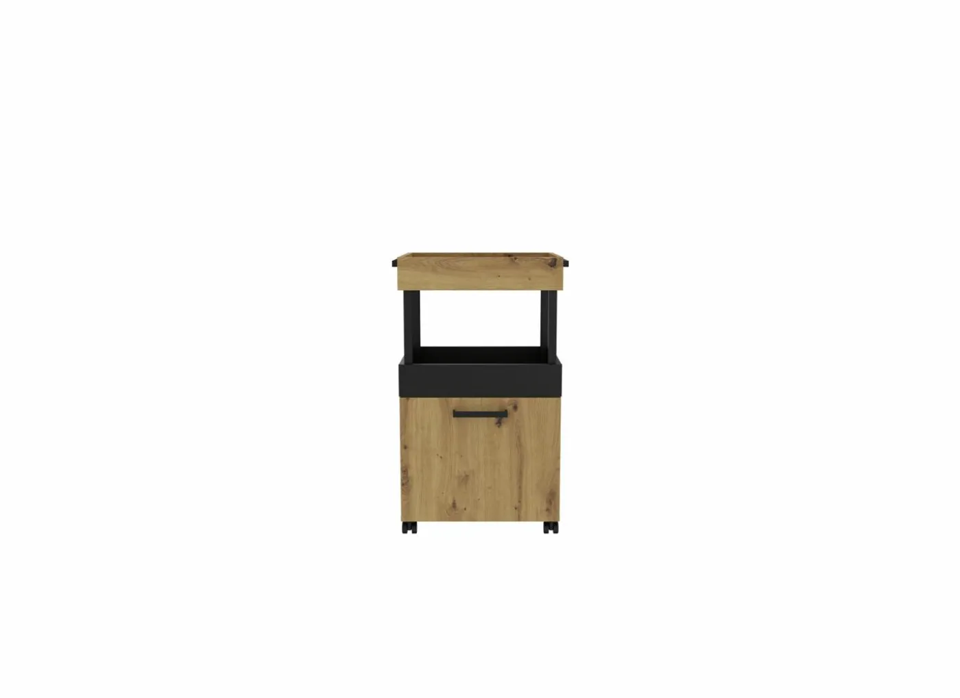 Serveerwagen 50cm - decor - artisanale eik