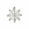 Servetring sneeuwvlok 5,5x4,5cm - zink - zilver - set van 2