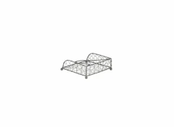 Servettenhouder 18,8x18,6cm - metaal - grijs