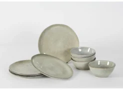 Serviesset Artisan  8-delig - keramiek - groen
