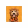 Serviette Dudley 25x25cm - papier - oranje 20 stuks