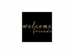 Serviette Friends  33x33cm - papier - zwart 20 stuks