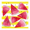 Serviette Melon & Stripes 25x25cm - papier - multicolor 20 stuks