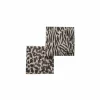 Serviette Thato 16,5x16,5cm - papier - beige/zwart 20 stuks