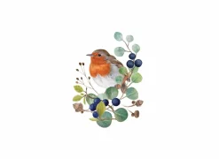Serviette Vogel op tak 25x25cm - papier - multicolor 20 stuks