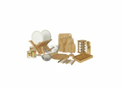 Set bamboe serveerlepels 5-delig