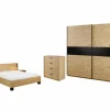 Slaapkamer Clara met bed 180x200cm - kleerkast 250cm - commode 90cm en 2 nachtkastjes