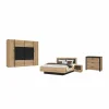 Slaapkamer Dalate met bed 160x200cm met opbergruimte - kleerkast 270cm - commode 101cm en 2 nachtkastjes