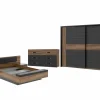 Slaapkamer Dolce met bed 160x200cm - kleerkast 281cm - commode 120cm