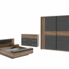 Slaapkamer Dolce met bed 180x200cm - kleerkast 231cm - commode 120cm