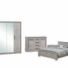 Slaapkamer Elias met bed 180x200cm - kleerkast 214cm - commode 120cm en 2 nachtkastjes