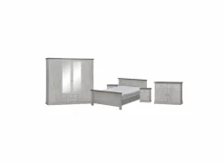 Slaapkamer Eline met bed 140x200cm - kleerkast 225cm - commode 110cm en 2 nachtkastjes