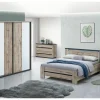 Slaapkamer Elvira met bed 140x200cm - kleerkast 200cm - commode 110cm en 2 nachtkastjes