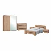 Slaapkamer Erwin met bed 180x200cm - kleerkast 200cm - commode 110cm en 2 nachtkastjes