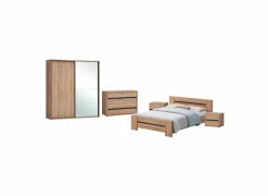 Slaapkamer Erwin met bed 180x200cm - kleerkast 200cm - commode 110cm en 2 nachtkastjes