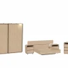 Slaapkamer met bed 140x200cm - kleerkast 242cm - commode 97cm en 2 nachtkastjes