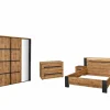 Slaapkamer Pauline met bed 160x200cm - kleerkast 217cm - commode 110cm en 2 nachtkastjes
